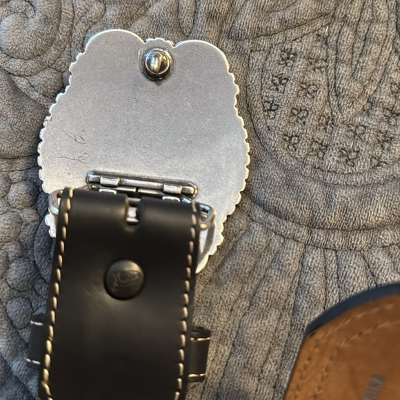 Justin Boots Leather Cross & Rhinestone Bling Belt Western Country Boho Bling main image 5